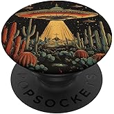 Alien Lover Flying Saucer UFO Extraterrestrial Cactus PopSockets Adhesive PopGrip