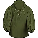 Kids Pirate Renaissance Costume Shirts, Medieval Viking Retro Costumes Shirt for Boys Halloween Party Cosplay 4-12 Years