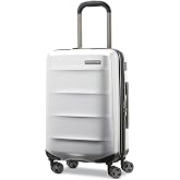 Samsonite Octiv Lightweight Hardshell 20-Inch Carry-On Luggage- Durable &amp; Impact Resistant, 360&deg; Aero Trac Spinner Wheels, Adjustable Telescopic Handle, Expandable Suitcase, TSA Approved Lock - Silver