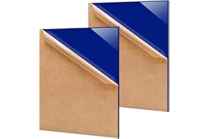Eszeoee 2 Pack 12'' x 16'' Opaque Dark Blue Acrylic Sheet, 3mm Thick Acrylic Plastic Sheets Plexiglass Boards for Laser Cutting and DIY Craft Projects
