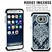S7 Edge Case, MagicSky [Shock Absorption] Studded Rhinestone Bling Hybrid Dual Layer Armor Defender Protective Case Cover for Samsung Galaxy S7 Edge (Flower)