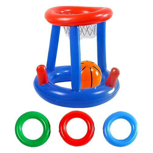Pool Volleyball Game, Inflatable Basketball Stand Inflatable, Volleyball Basketball Hoops Pool Float Set, Pool Basketball Basketball Basket, Pool Toy Water Sports Summer Toy