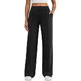DLOODA Womens Dress Work Pants Business Casual Slacks Stretchy Wide Leg Trousers with Pockets High Waist Pull On