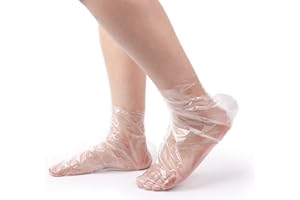 100pcs Paraffin Wax Bath Liners for Foot, Niubow Plastic Feet Protectors Covers, Hot Wax Therapy Booties Bags Covers for Therabath Wax Treatment