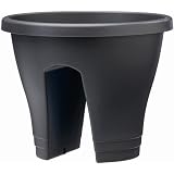 Set4 4 Teilig Blumentopf Flori 16 Dunkelsilber + Kulturtopf