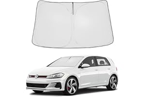 Proadsy 2024 Upgrade Front Windshield Sun Shade Foldable Sunshade Protector Custom Fit 2015-2021 Volkswagen Golf GTI Accessories