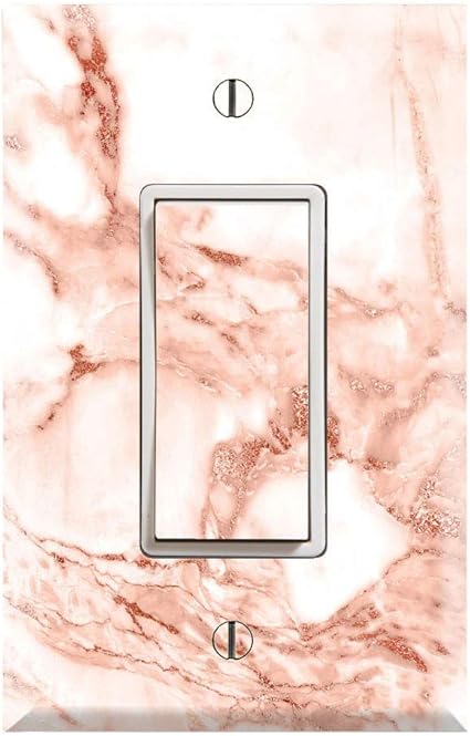 Graphics Wallplates Rose Gold Marble Background Print Single Rocker Gfci Wall Plate Cover Amazon Com