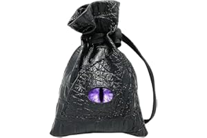 Drawstring Dice Bag PU Leather DND Dice Pouch Tarots Oracle Cards Storage Bag Gift Coins Jewelry Accessories - Light Purle Ey