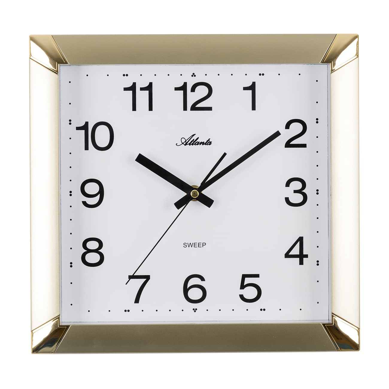 Atlanta Wall Clock, Gold, 29 x 29 cm
