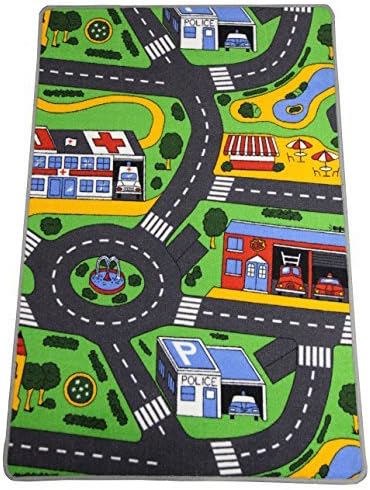 Playmat Road Map for Children 120 x 80 cm Design Selected at Random by Le coin shopping