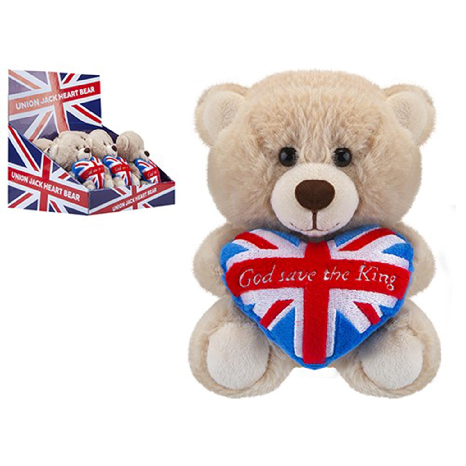 PMS God Save The King Union Jack Teddy Bear 6 Inch King Charles Coronation