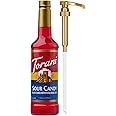 Torani Sour Candy Syrup for Drinks, Flavoring for Iced Tea, Lemonade, Sodas, and Cocktails, Pump Included, 25.4 Oz