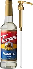 Torani Coffee Syrup, Vanilla Flavored Syrup for Drinks, Pump Included, 25.4 Fl Oz