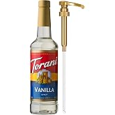 Torani Coffee Syrup, Vanilla Flavor for Drinks, Pump Included, 25.4 Fl Oz | Sweeten &amp; Add Decadent Flavoring to Caf&eacute;-Style Drinks &amp; Desserts | Made with Pure Cane Sugar | Coffee Bar Essentials