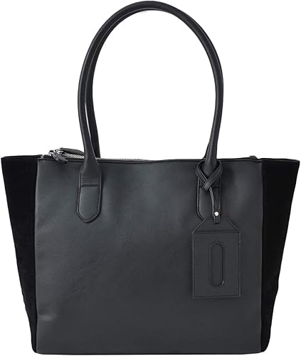 Amazon ヴンダーバッグ Wunderbag ツイン ジップ スエード タッチ 切替 トート バッグ メンズ レディース 大容量 1102 014 10 Dwears ディウェアズ トートバッグ