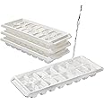 Ice Cube Trays (White) (Stackable with Water and Collapsible Without Water)