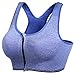 NINE BULL Women Seamless Wireless Activewear High Impact Support Sport Bras for Gym and Yoga Blue X-Large