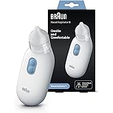 Braun Nasal aspirator 1 | Mucus Remover | Blocked Nose Relief | Electric Suction Power | Two Suction Levels | Newborn, Baby, 