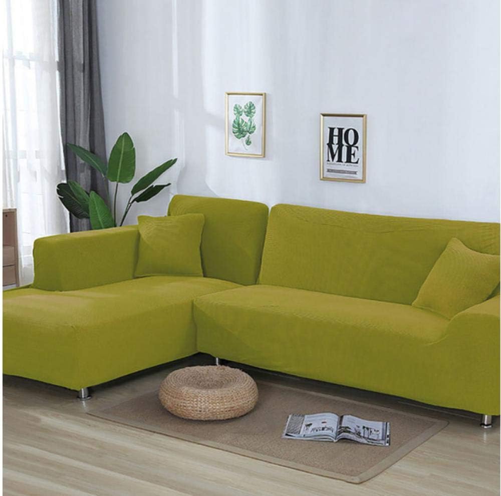 Sofa Cover Slipcover Sets Throw L Shape Sofa Covers Stretch Sofa Furniture Sofa Slipcovers Covers For Sofas Corner Sofa Elastic Cover(Dark Green)