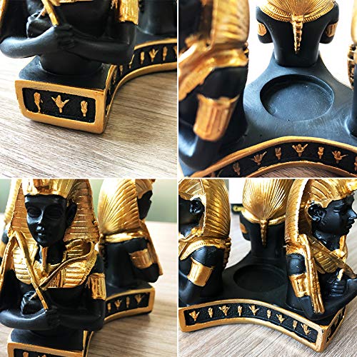 Egyptian Pharaoh King Tutankhamen Tea Light Candle Essential Oil Warmer Aroma Diffuser for Spa Yoga Meditation Home Decoration