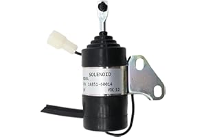 DUZFOREI 12V Fuel Shut Off Solenoid 16851-60014 16851-60010 Stop Solenoid Compatible Replacement for Kubota Mower ZD18 ZD21 Z