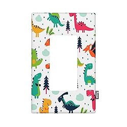 Pznen Dino Pattern Rocker Switch Plate Covers