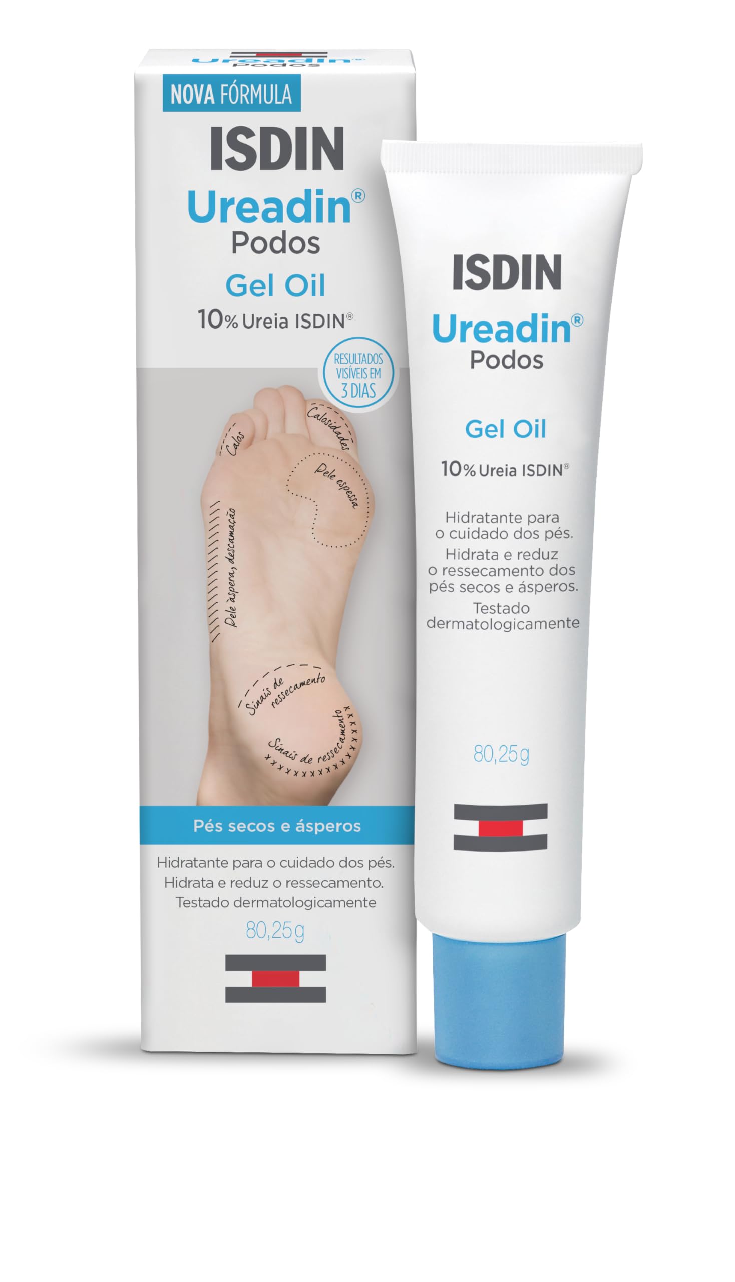 ISDIN Ureadin Podos Foot Care Hydrating Gel Oil | Hydrates and eliminates rough skin on feet 1 x 75ml