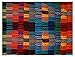 El Paso Designs Peyote Hippie Blanket - Classic Mexican Style Falsa Stripe Pattern in Vivid Colors. Throw, Bed, Tapestry, or Yoga Blanket. Hand Woven Acrylic, 57
