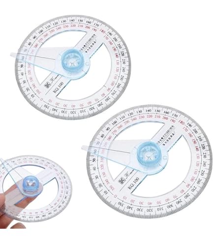 Rapporteur à 360 Degrés En Plastique - Diamètre 11,5 Cm, Pour Dessin Et Géométrie