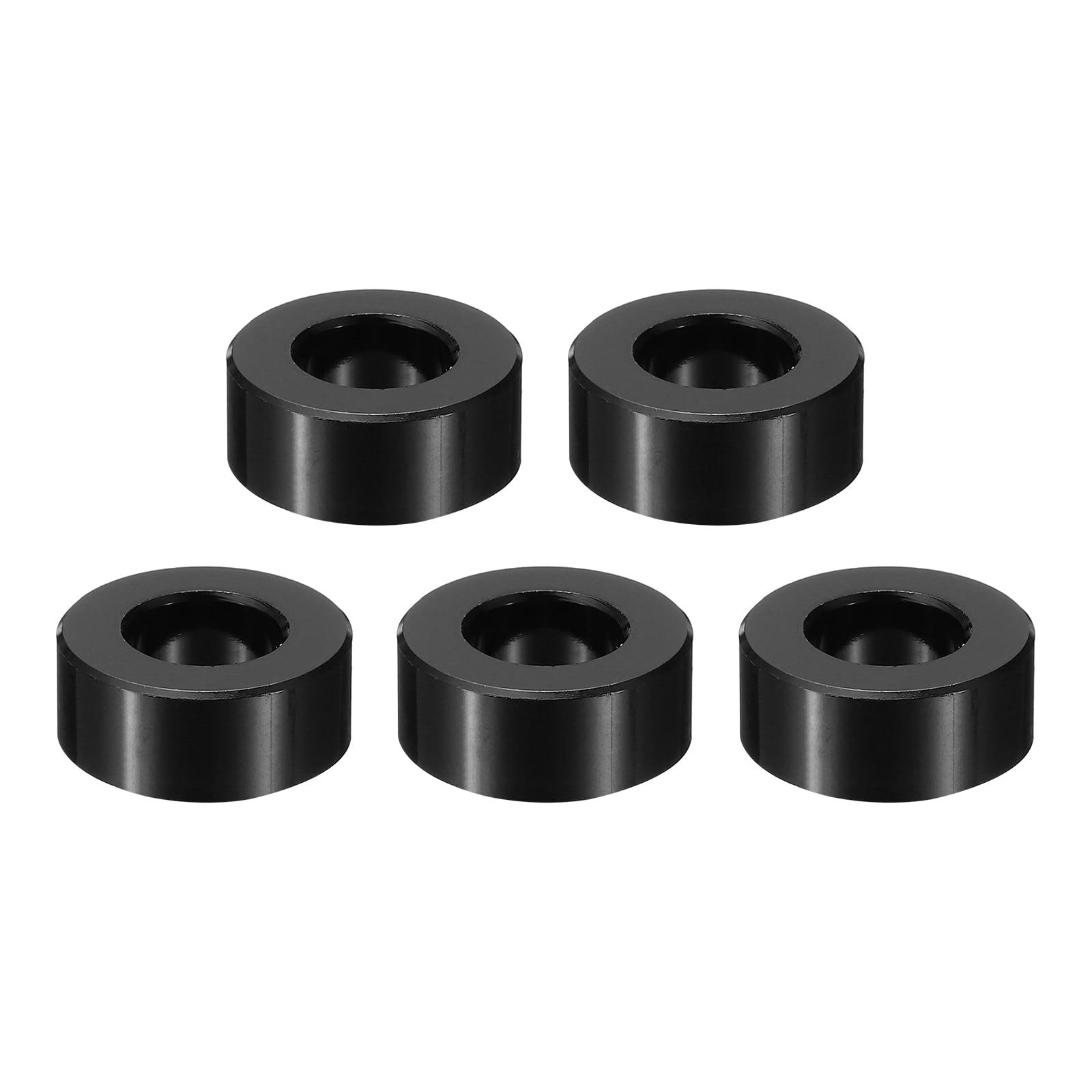 PATIKIL M10 Aluminum Spacers, 5 Pcs Metal Spacer Aluminum M10 x 3/4" OD x 5/16" L Aluminum Spacer Screw Standoff Round for 3/8" or M10 Screw Bolts