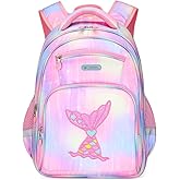 Cusangel Kids Backpack for Girls Preschool Elementary Kindergarten Mermaid School Bag 15.6″ Multifunctional Cute Large Capacity