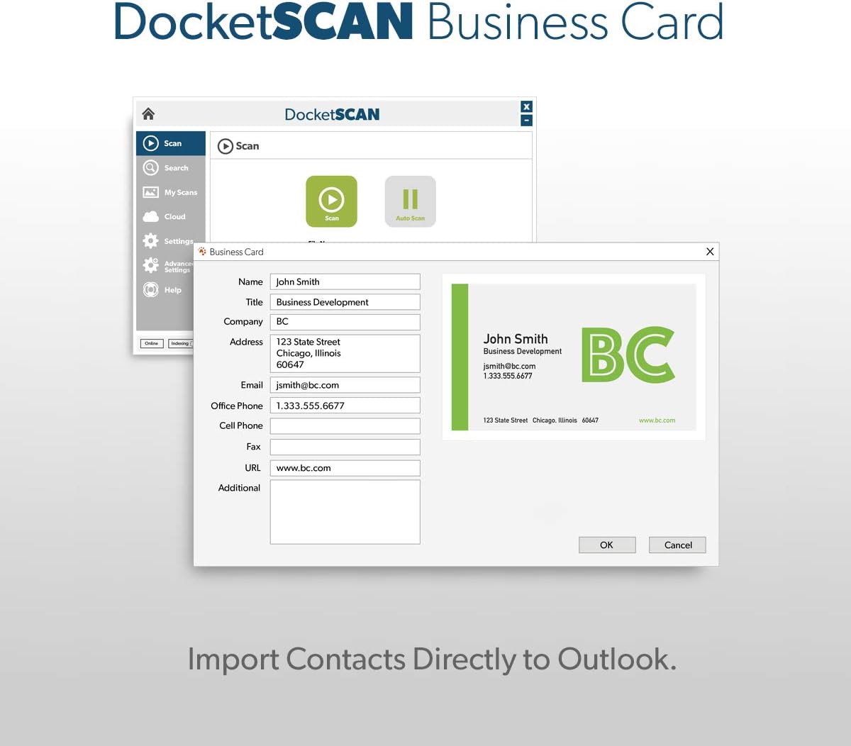 DocketPORT 667 Simplex Card Scanner (DP667) with DocketSCAN Business Card: Electronics