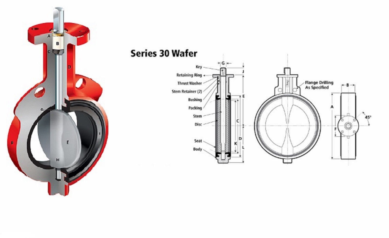 Bray Series 30 20100092801561 10" Wafer Resilient Seated Butterfly Valve on Galleon Philippines