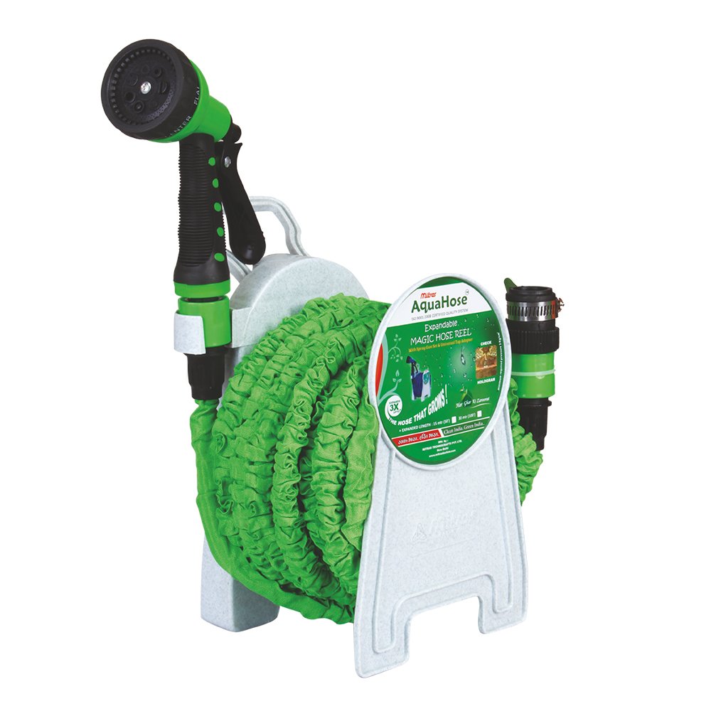 Aquahose Floor Cleaning Expandable Water Hose Reel Fixed Type