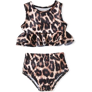 Traje De Baño Infantil Con Estampado De Limón - Chaleco Sin Mangas Y Pantalones Cortos Para Niñas, Primavera-Verano 2025, Ideal Para Playa Y Piscina, Talla 92