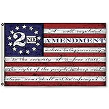 Flylong Second 2nd Amendment Vintage American Flag Banner USA Second 2A Man Cave Decor 3X5 Feet