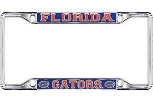 ELITE FAN SHOP NCAA License Plate Frame Silver