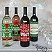 Big Dot of Happiness Ugly Sweater - Holiday and Christmas Wine Bottle Label Stickers - Set of 4
