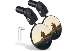 LWPITTY Bike Mirror, 2pcs Bar End Bicycle Mirrors for Handlebars Bicycle Cycling Rear View Mirrors, Safe Rearview Mirror with