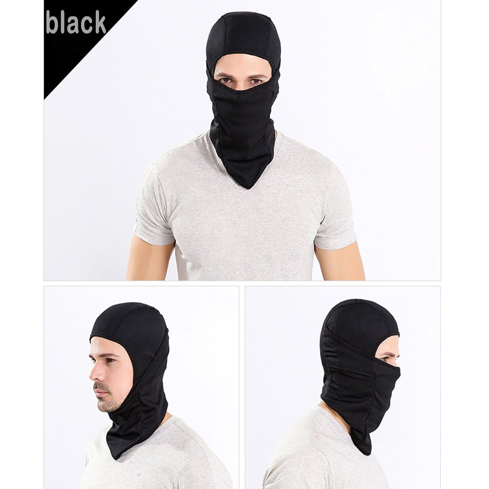 Cagoule Moto Balaclava, Face Cou Masqu Jeu de Plein Air et Sport Cagoule Anti Froid (Noir)