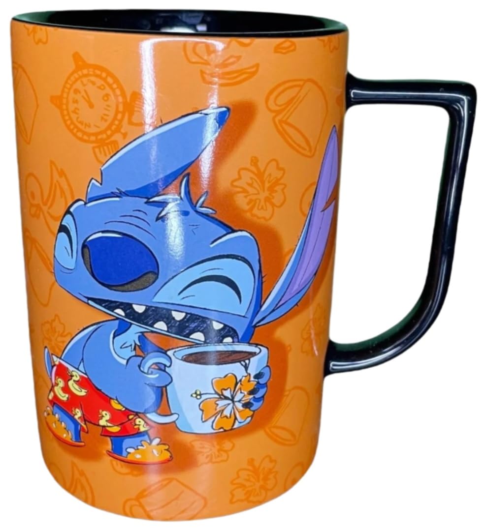 Disney Orange Stitch 'I Don't Do Mornings' 16oz Ceramic Mug