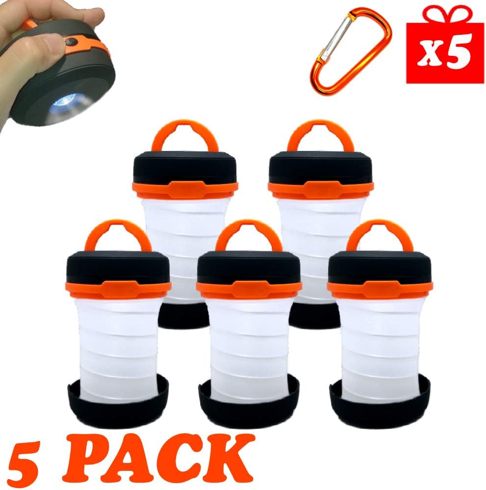 2 Pack Flashlight Lantern Collapsible - Lanterns Battery Powered Led for Camping Power Outage Battery Operated Lanterns