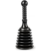 Master Plunger MPS4 Sink &amp; Drain Plunger for Kitchen Sinks, Bathroom Sinks, Showers, and Bathtubs. Small and Strong Design with Large Bellows Commercial &amp; Residential Use, Black
