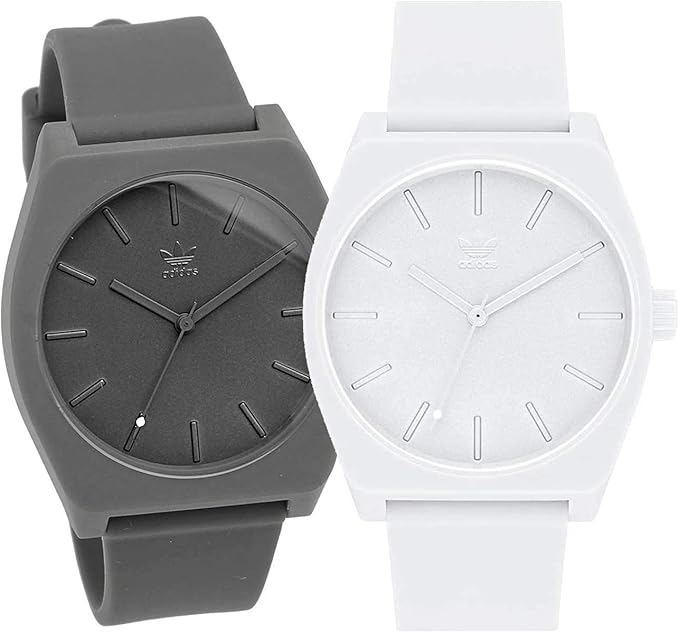 Amazon ペアウォッチ 2本セット Adidas アディダス 腕時計 シリコン ユニセックス クォーツ Z10 36 Z10 126 グレー ホワイトペア 並行輸入品 メンズ腕時計 腕時計 通販