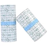 Transparent Stretch Adhesive Bandage, Clear Waterproof Dressing Bandages, Adhesive Bandages Stretch Tape for Tattoos Swimming Showering(1.96inch*5.47yard)