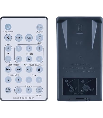 Télécommande Noire Générique Pour Radio Bose Wave AWRCC1, AWRCC2, AWRCC3 - Remplacement Pratique