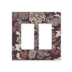 Boho Purple Flowers Rustic Morris 2 Gang Rocker