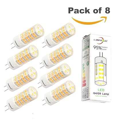 Lampaous G4 Led Lampe, Warmweiß, 5 Watt 350LM, Ersatz für 40W Halogenbirne,360 Grad Abstrahlwinkel,12V AC/DC,Non Dimmbar Led 