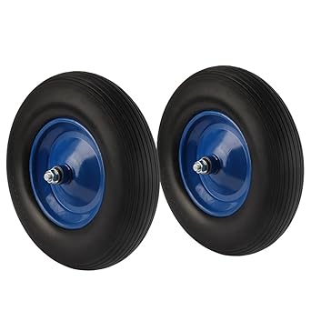 2 piezas carretilla rueda de ruedas de goma para carretilla ...