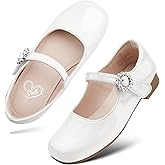 Stelle Girls Dress Shoes Mary Jane Ballet Flats Flower School Shoes for Wedding Party Toddler/Little/Big Kid